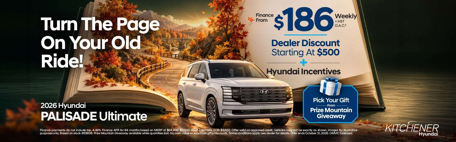 2026 Hyundai Palisade UltimateFinance From $186 Weekly + HST O.A.C.* | Dealer Discount Starting At $500 + Hyundai Incentives